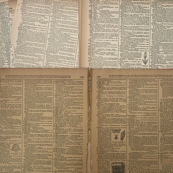40+ Vintage Sheet Music Dictionary Pages for Scrapbooking Card Making Craft Lot - Picture 5 of 5